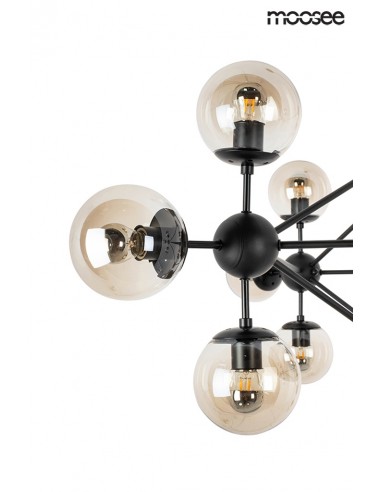 MOOSEE lampa wisząca ASTRIFERO 15 czarna / bursztynowa