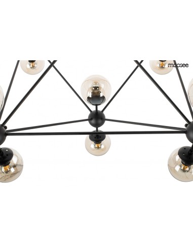 MOOSEE lampa wisząca ASTRIFERO 15 czarna / bursztynowa
