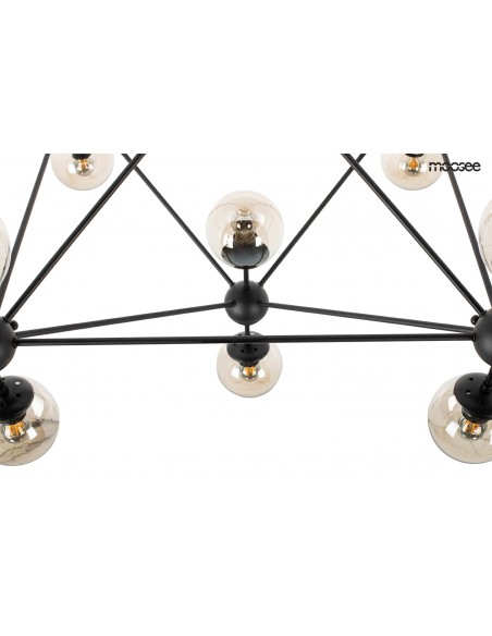 MOOSEE lampa wisząca ASTRIFERO 15 czarna / bursztynowa