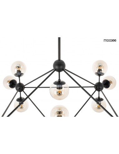 MOOSEE lampa wisząca ASTRIFERO 15 czarna / bursztynowa