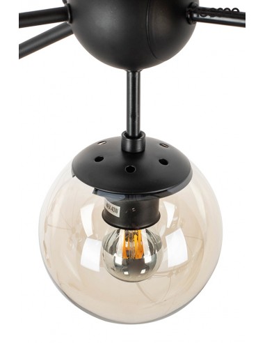 MOOSEE lampa wisząca ASTRIFERO 15 czarna / bursztynowa