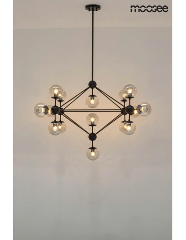 MOOSEE lampa wisząca ASTRIFERO 15 czarna / bursztynowa
