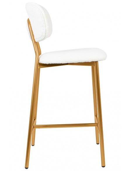 Krzesło barowe FABIOLA BOUCLE białe Krzesło barowe FABIOLA BOUCLE białe