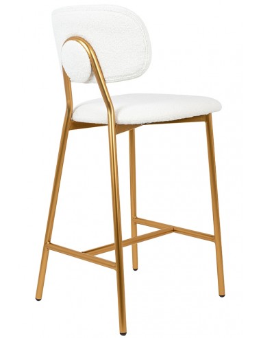 Krzesło barowe FABIOLA BOUCLE białe