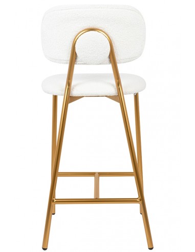 Krzesło barowe FABIOLA BOUCLE białe