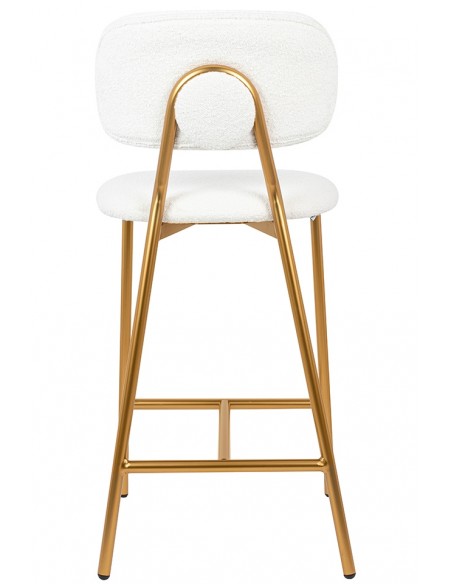 Krzesło barowe FABIOLA BOUCLE białe Krzesło barowe FABIOLA BOUCLE białe