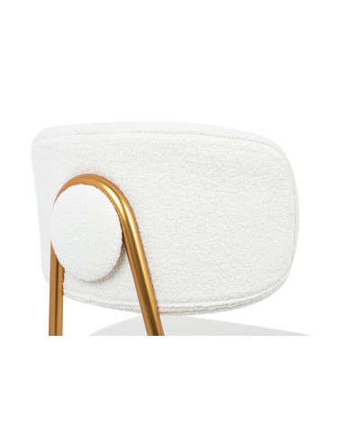 Krzesło barowe FABIOLA BOUCLE białe