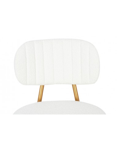 Krzesło barowe FABIOLA BOUCLE białe