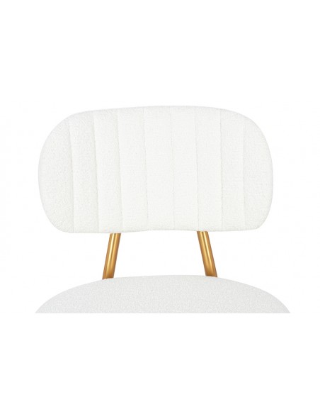 Krzesło barowe FABIOLA BOUCLE białe Krzesło barowe FABIOLA BOUCLE białe