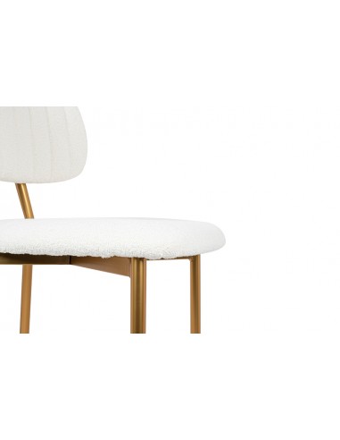 Krzesło barowe FABIOLA BOUCLE białe