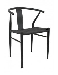 Krzesło WISHBONE METAL czarne