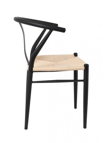 Krzesło WISHBONE METAL naturalne