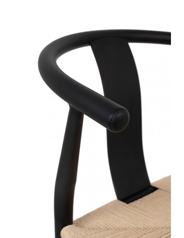 Krzesło WISHBONE METAL naturalne