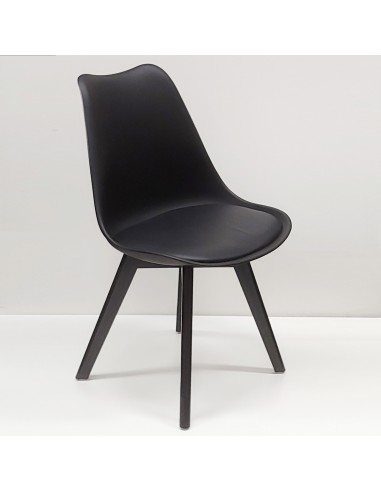 4 Krzesła NORDEN MONO czarne