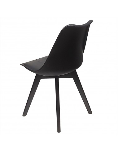 4 Krzesła NORDEN MONO czarne