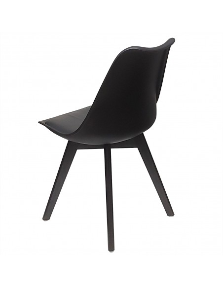 4 Krzesła NORDEN MONO czarne