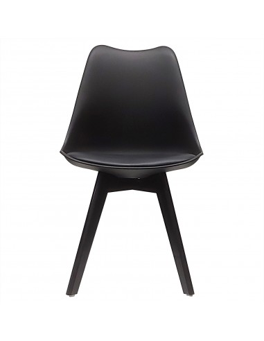 4 Krzesła NORDEN MONO czarne