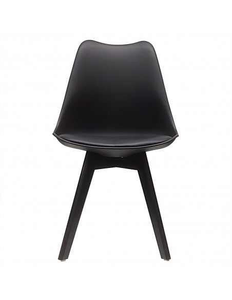 4 Krzesła NORDEN MONO czarne