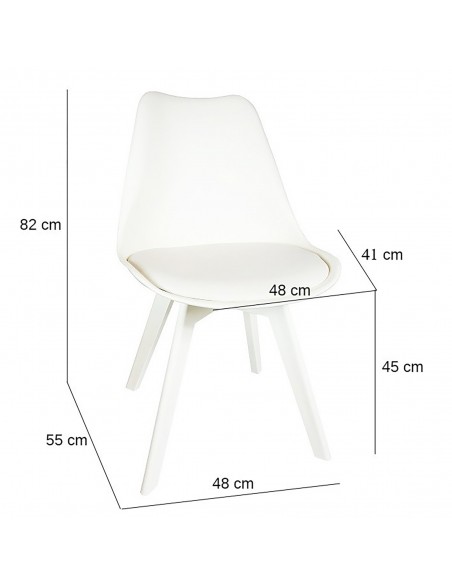 4 Krzesła NORDEN MONO czarne