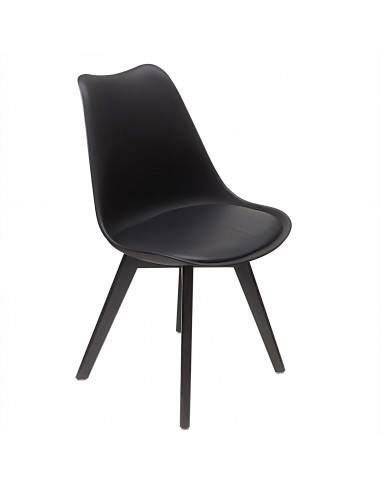 4 Krzesła NORDEN MONO czarne