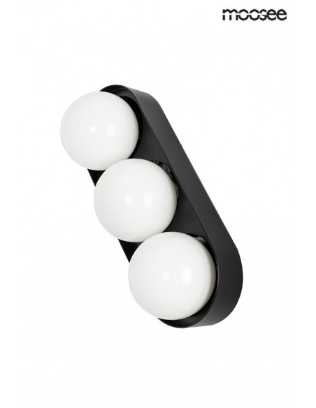 MOOSEE lampa ścienna DROPS 3 czarna