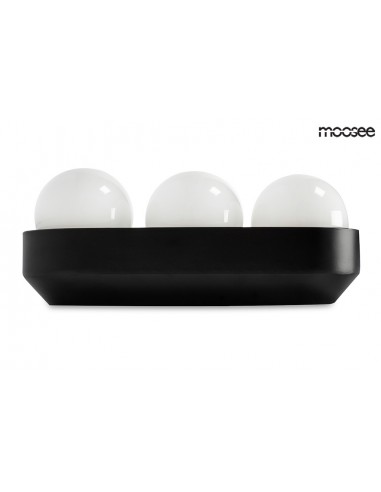 MOOSEE lampa ścienna DROPS 3 czarna