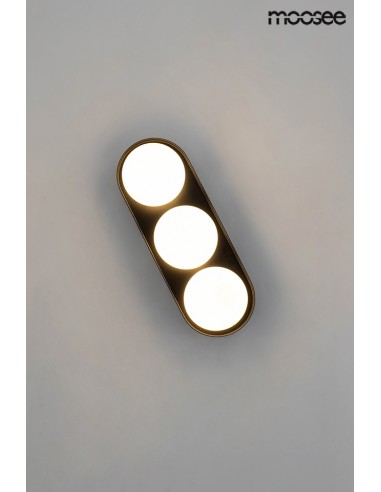 MOOSEE lampa ścienna DROPS 3 czarna