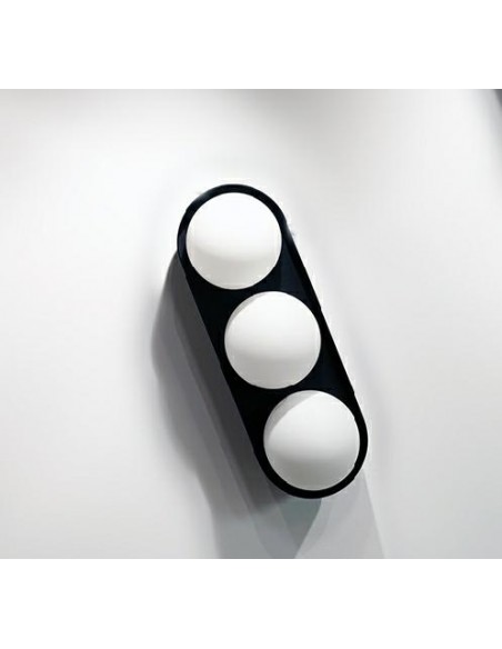 MOOSEE lampa ścienna DROPS 3 czarna