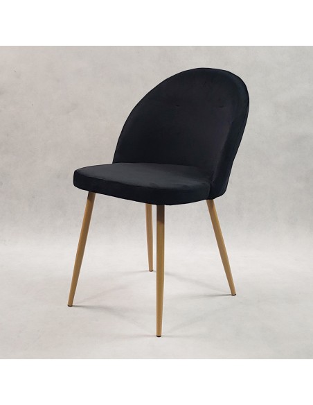 Krzesło DENWER VELVET czarne - welur