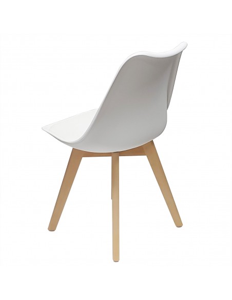 Zestaw stół Lugano 120 biały i 4 krzesła NORDEN białe