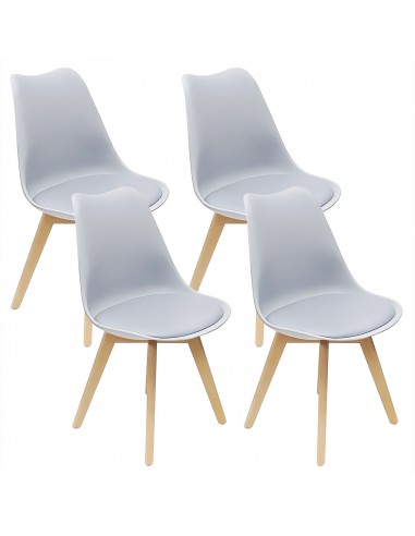 Zestaw stół Lugano 120 szary i 4 krzesła NORDEN...