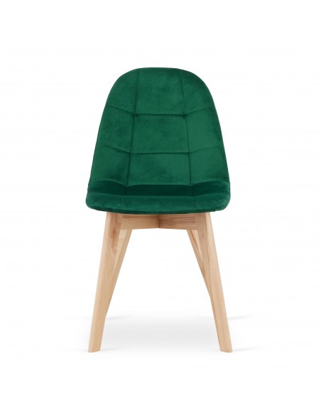 Krzesło BORA - ciemna zieleń aksamit x 4