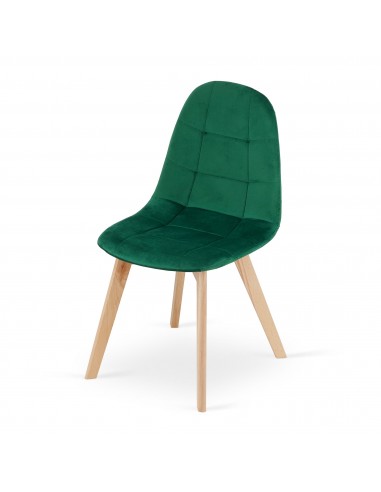 Krzesło BORA - ciemna zieleń aksamit x 4