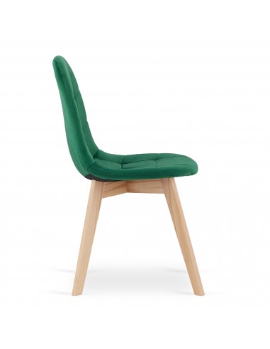 Krzesło BORA - ciemna zieleń aksamit x 4