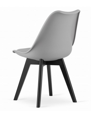 Krzesło MARK - szare / nogi czarne x 4