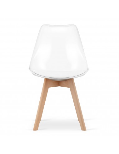 Krzesło MARK - przezroczyste / nogi naturalne x 4