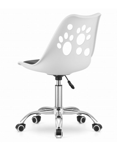 Krzesło obrotowe PRINT - biało-czarne