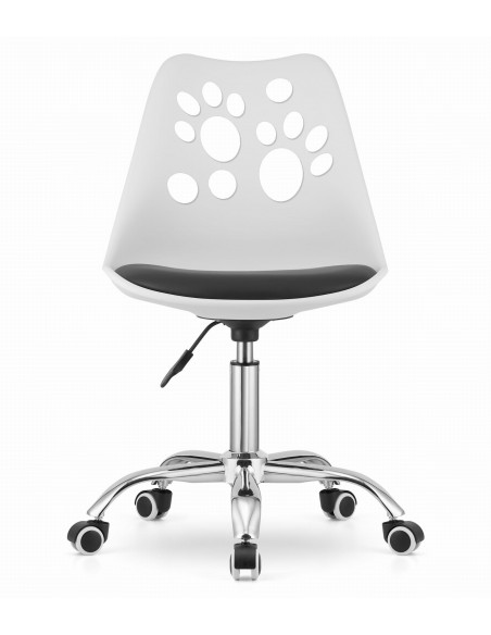 Krzesło obrotowe PRINT - biało-czarne