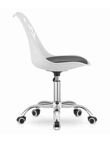 Krzesło obrotowe PRINT - biało-czarne