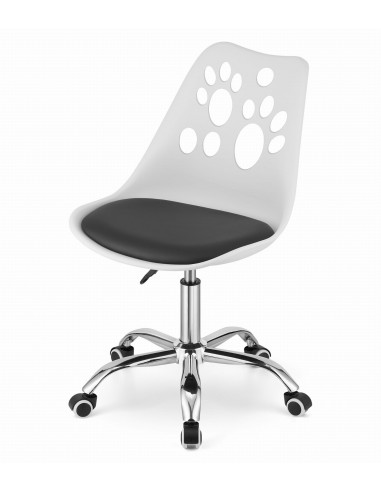 Krzesło obrotowe PRINT - biało-czarne