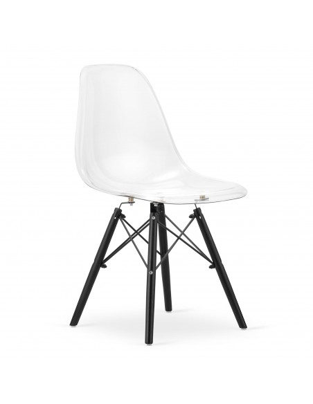 Krzesło OSAKA przezroczyste / nogi czarne x 4