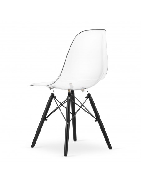 Krzesło OSAKA przezroczyste / nogi czarne x 4