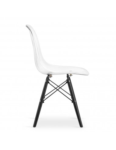 Krzesło OSAKA przezroczyste / nogi czarne x 4