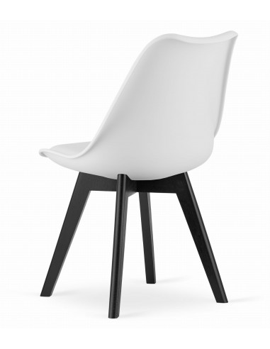 Krzesło MARK - białe / nogi czarne x 4