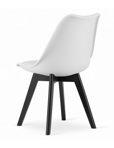 Krzesło MARK - białe / nogi czarne x 4