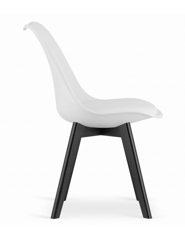 Krzesło MARK - białe / nogi czarne x 4