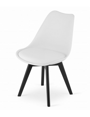 Krzesło MARK - białe / nogi czarne x 4