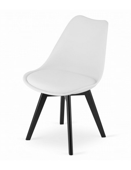 Krzesło MARK - białe / nogi czarne x 4