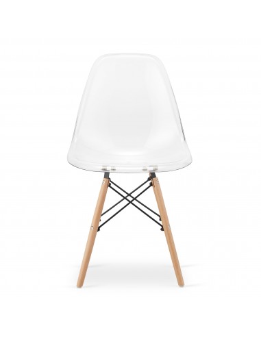 Krzesło OSAKA przezroczyste / nogi naturalne x 4