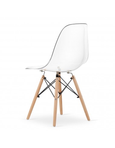 Krzesło OSAKA przezroczyste / nogi naturalne x 4